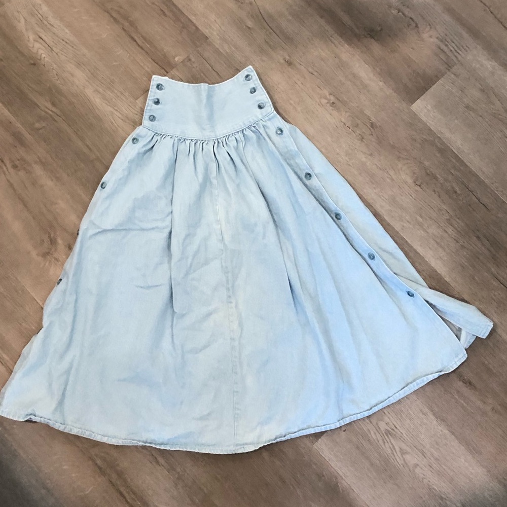 Vintage Denim Midi Skirt